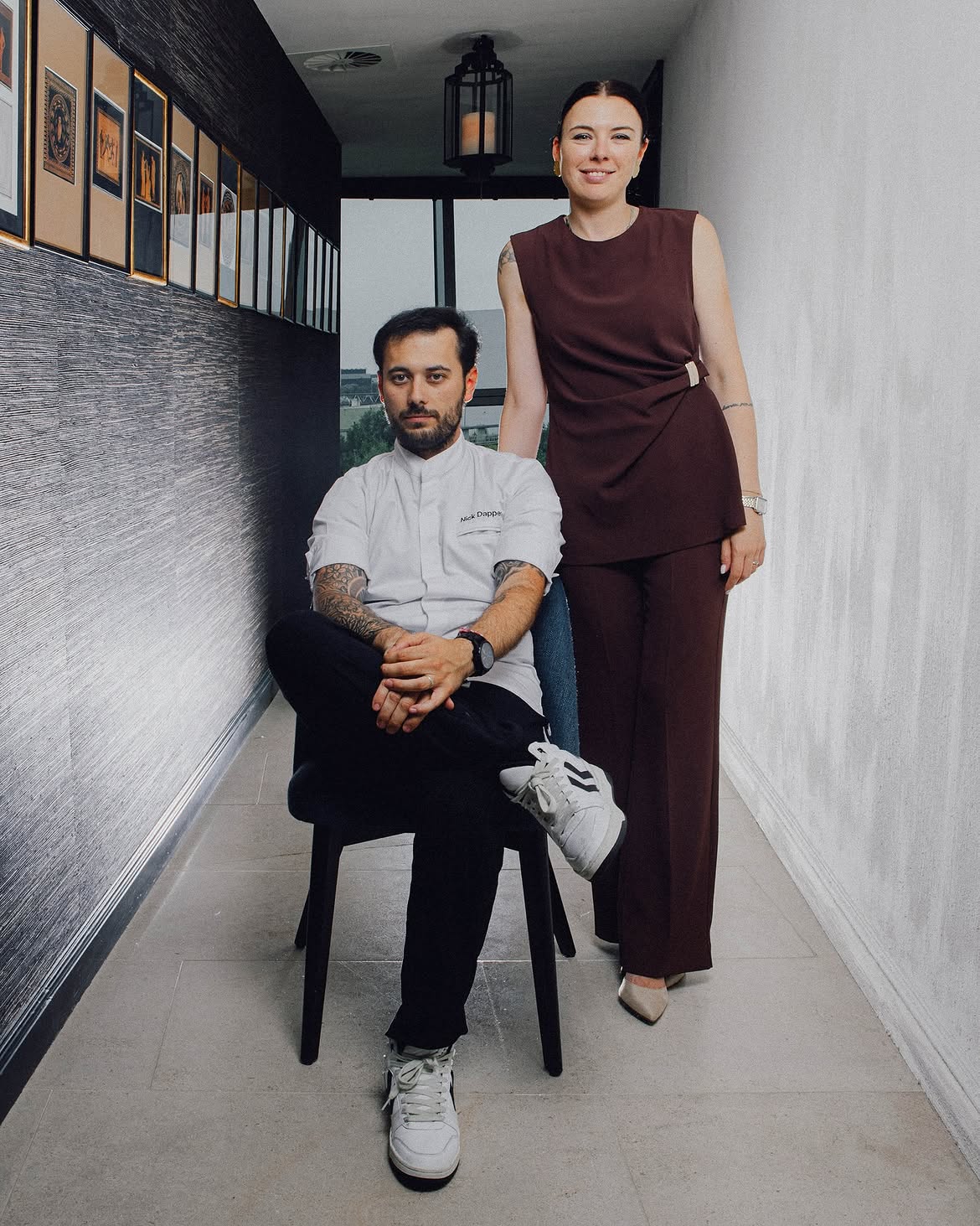 Chef Nick Dapper and hostess Lisa Declerck