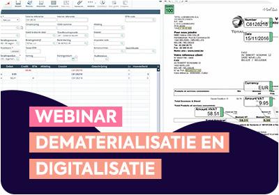 Webinar dematerialisatie en digitalisatie in Adfinity