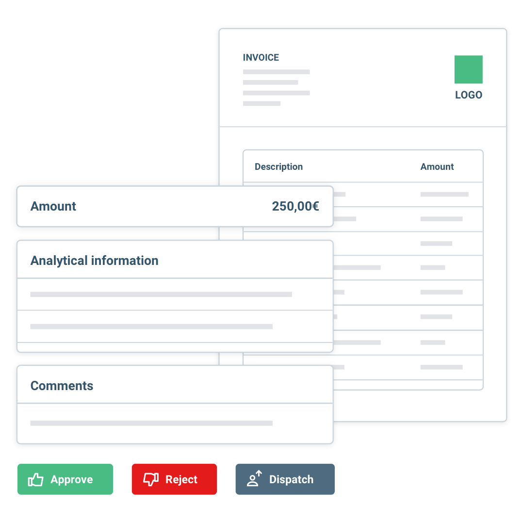 Approval invoice screen